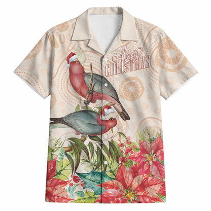 Merry Christmas Aussie Aboriginal Hawaiian Shirt Rosebreasted Cockatoo Pastel
