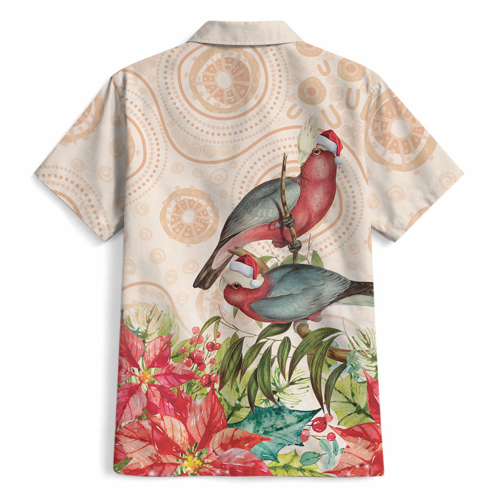 Merry Christmas Aussie Aboriginal Hawaiian Shirt Rosebreasted Cockatoo Pastel