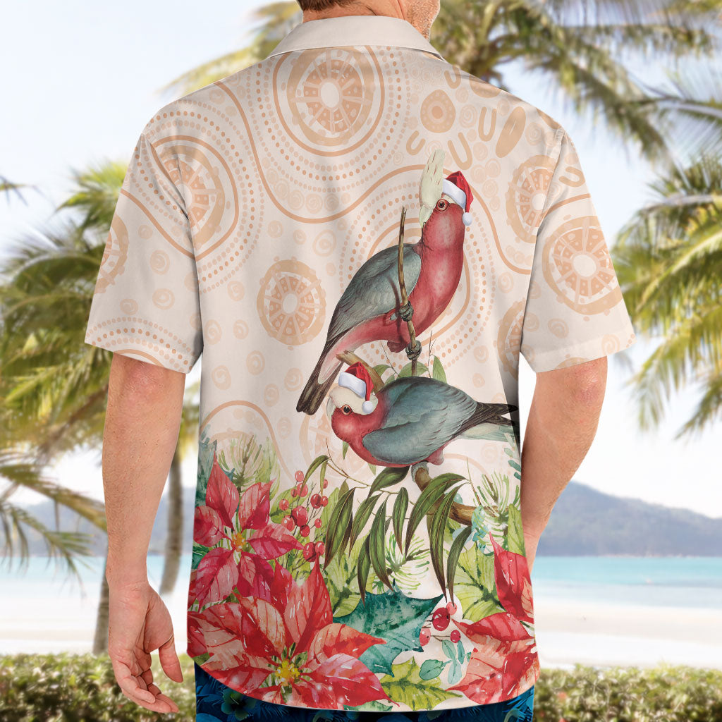 Merry Christmas Aussie Aboriginal Hawaiian Shirt Rosebreasted Cockatoo Pastel