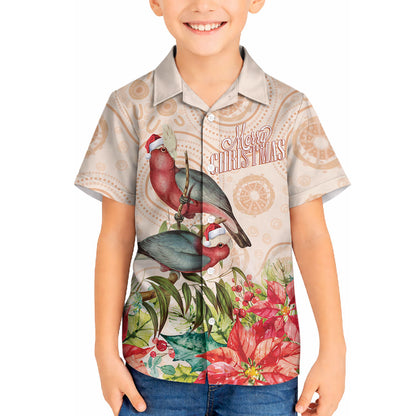 Merry Christmas Aussie Aboriginal Hawaiian Shirt Rosebreasted Cockatoo Pastel