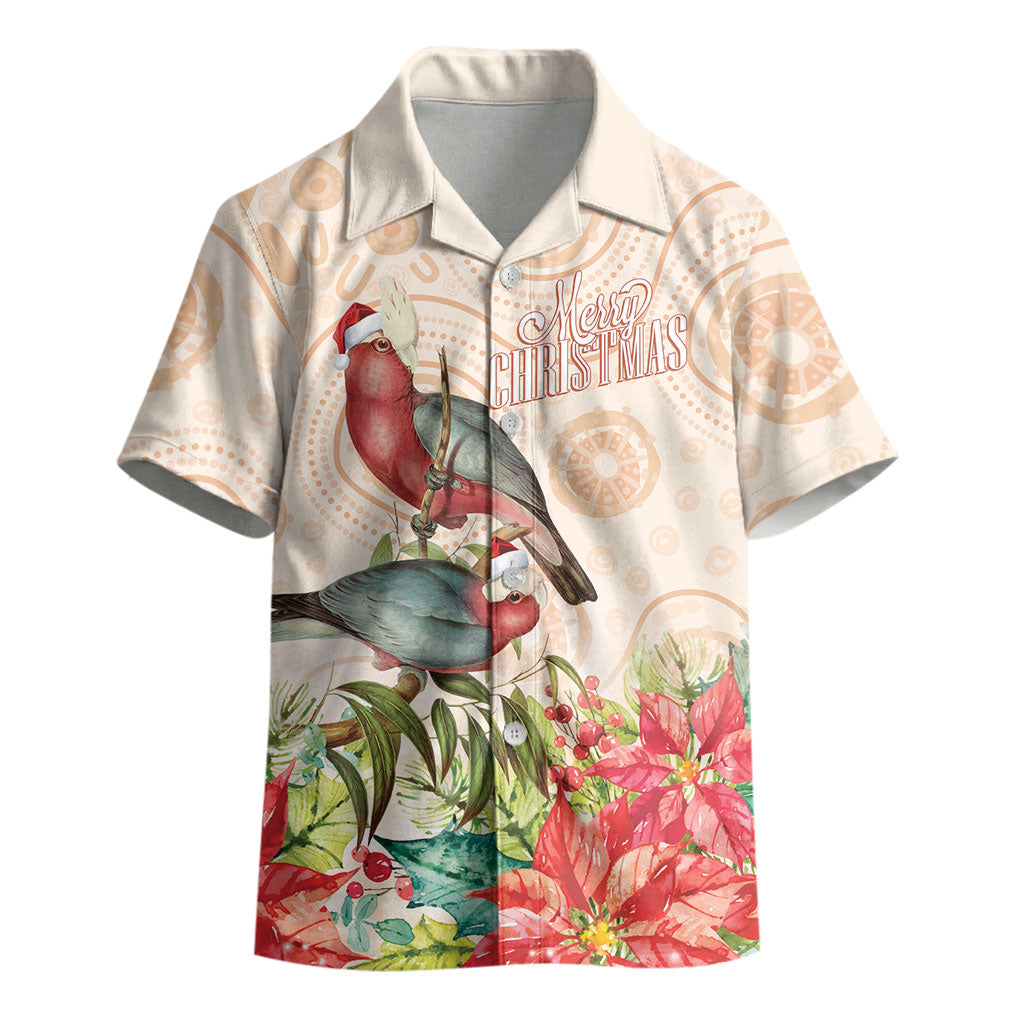 Merry Christmas Aussie Aboriginal Kid Hawaiian Shirt Rosebreasted Cockatoo Pastel