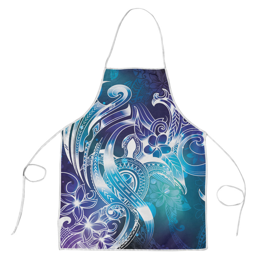 Aloha Hawaii Turtle Apron Teal Purple Ribbon