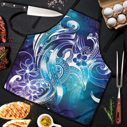 Aloha Hawaii Turtle Apron Teal Purple Ribbon