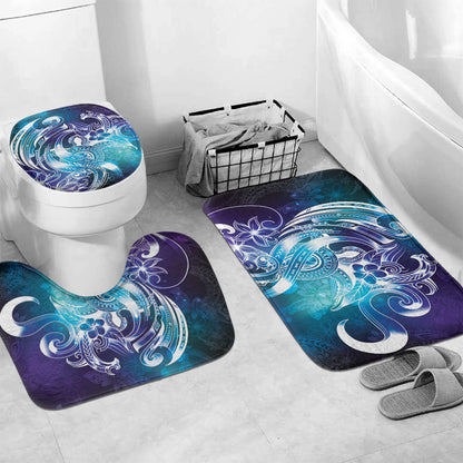 Aloha Hawaii Turtle Bathroom Set Teal Purple Ribbon