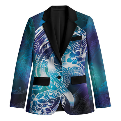 Aloha Hawaii Turtle Blazer Teal Purple Ribbon