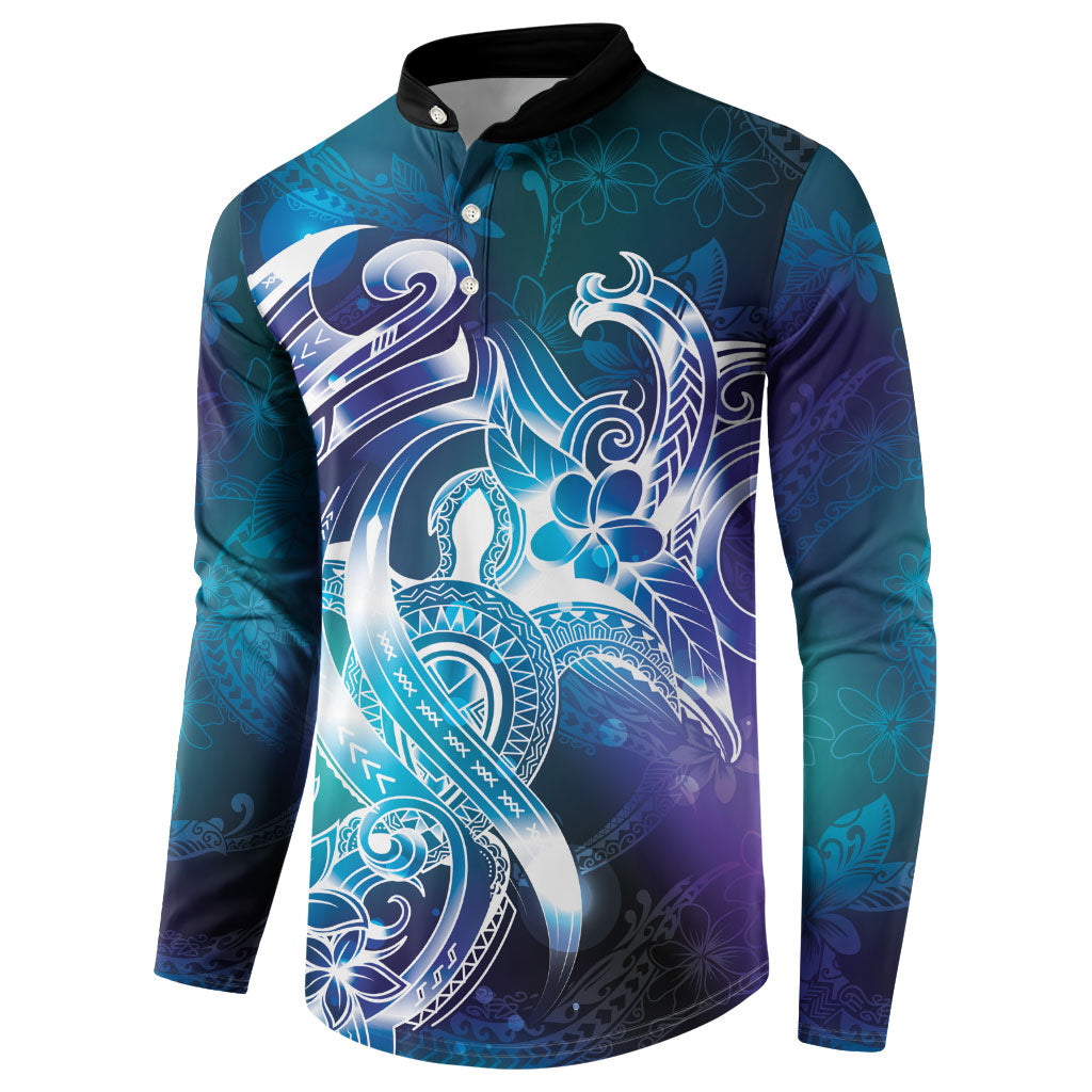 Aloha Hawaii Turtle Button Sweatshirt Teal Purple Ribbon