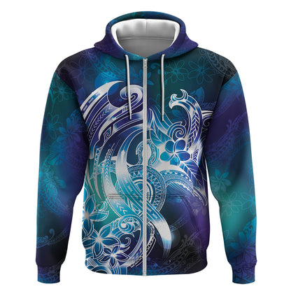 Aloha Hawaii Turtle Hoodie Teal Purple Ribbon
