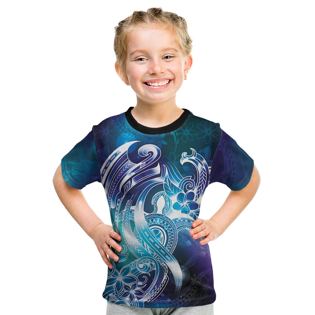Aloha Hawaii Turtle Kid T Shirt Teal Purple Ribbon