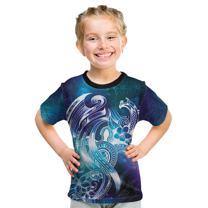 Aloha Hawaii Turtle Kid T Shirt Teal Purple Ribbon
