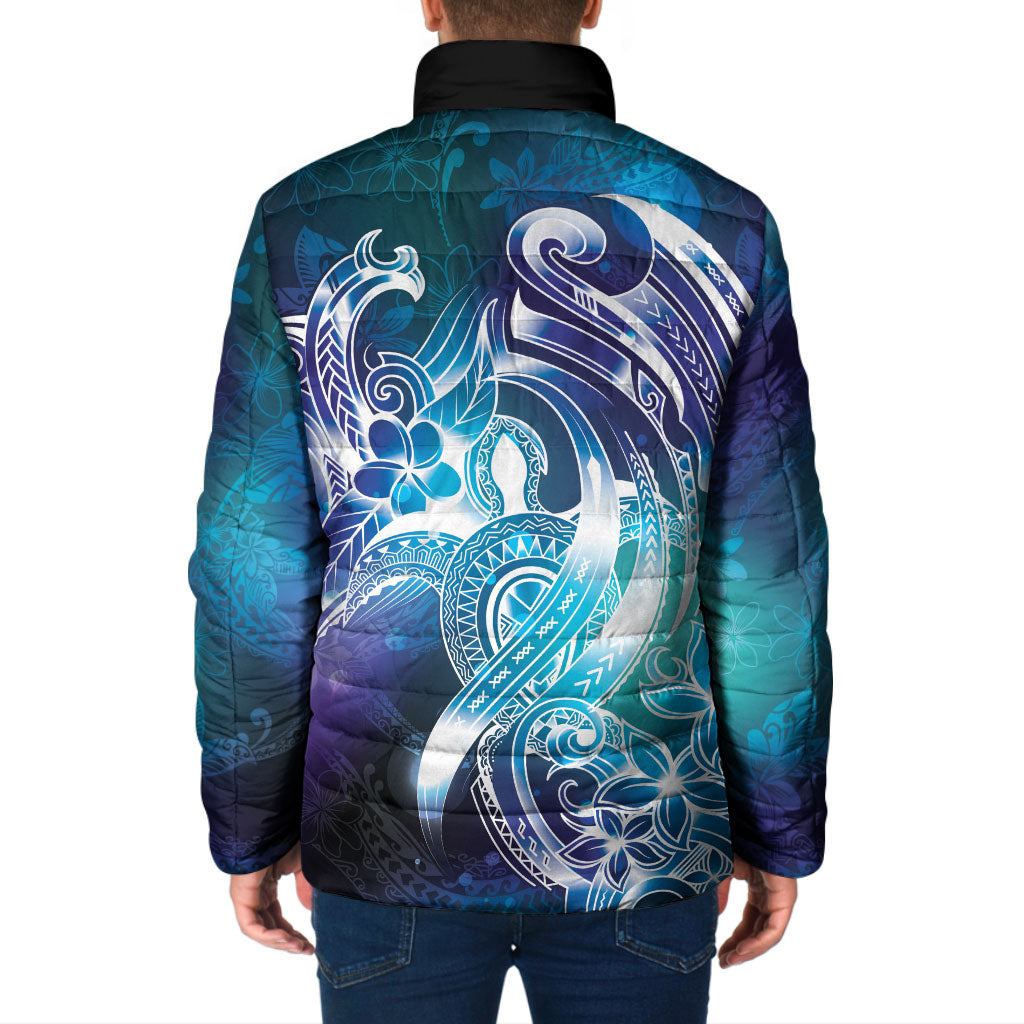Aloha Hawaii Turtle Padded Jacket Teal Purple Ribbon