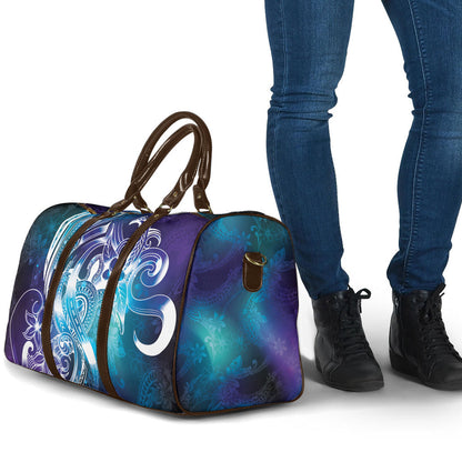 Aloha Hawaii Turtle Travel Bag Teal Purple Ribbon