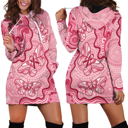 Australia Indigenous Mother's Day Hoodie Dress Breast Cancer Survivor