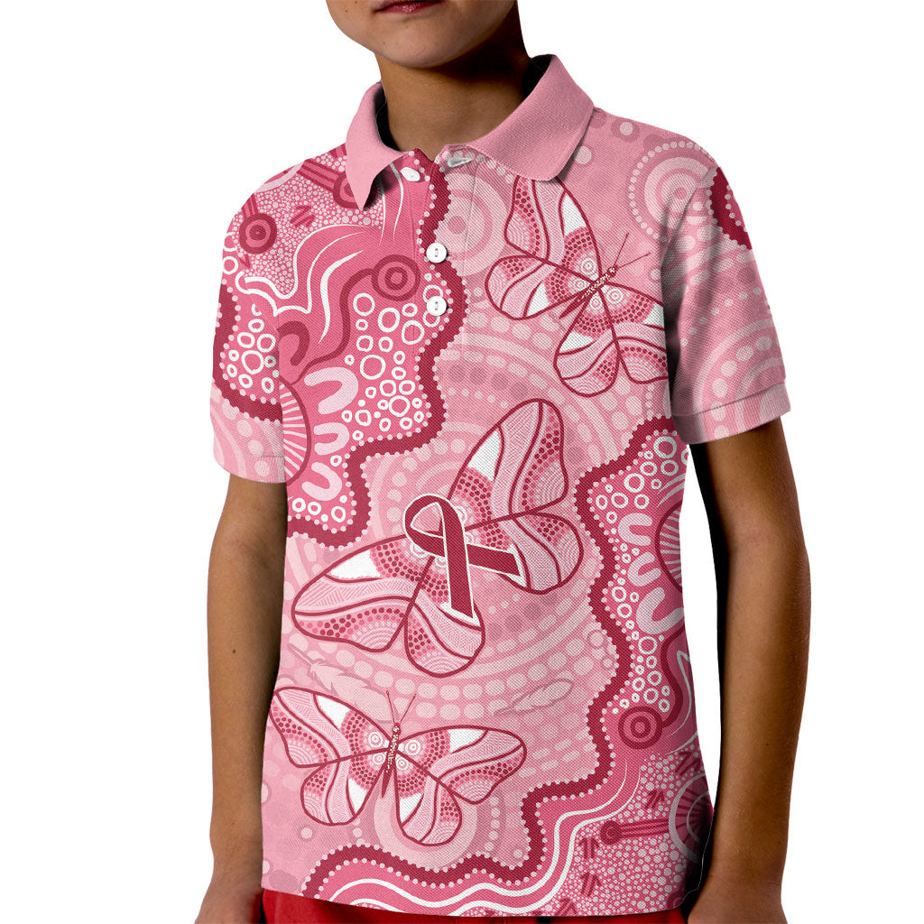 Australia Indigenous Mother's Day Kid Polo Shirt Breast Cancer Survivor