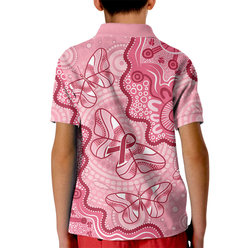 Australia Indigenous Mother's Day Kid Polo Shirt Breast Cancer Survivor