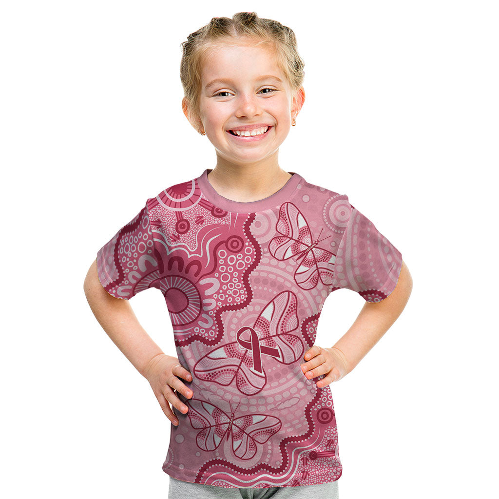 Australia Indigenous Mother's Day Kid T Shirt Breast Cancer Survivor
