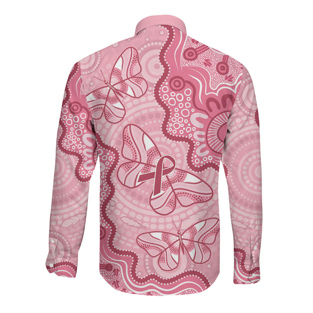 Australia Indigenous Mother's Day Long Sleeve Button Shirt Breast Cancer Survivor