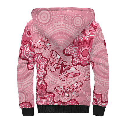 Australia Indigenous Mother's Day Sherpa Hoodie Breast Cancer Survivor