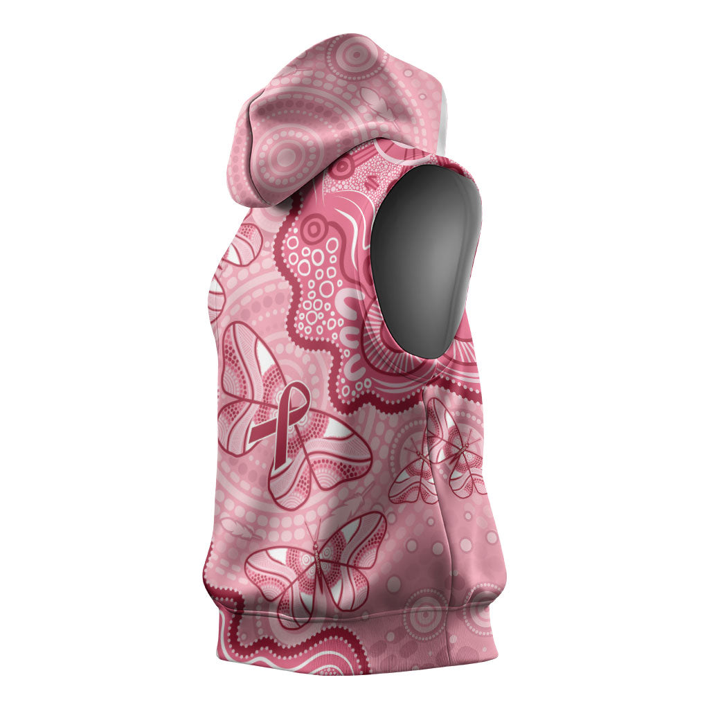 Australia Indigenous Mother's Day Sleeveless Hoodie Breast Cancer Survivor