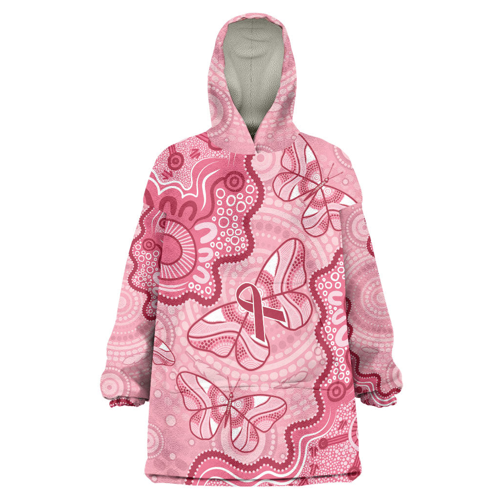 Australia Indigenous Mother's Day Wearable Blanket Hoodie Breast Cancer Survivor