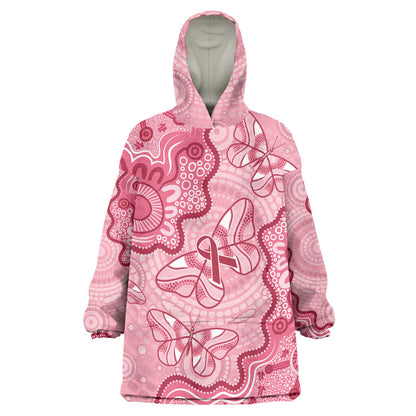 Australia Indigenous Mother's Day Wearable Blanket Hoodie Breast Cancer Survivor