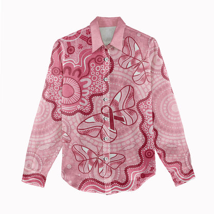 Australia Indigenous Mother's Day Women Casual Shirt Breast Cancer Survivor