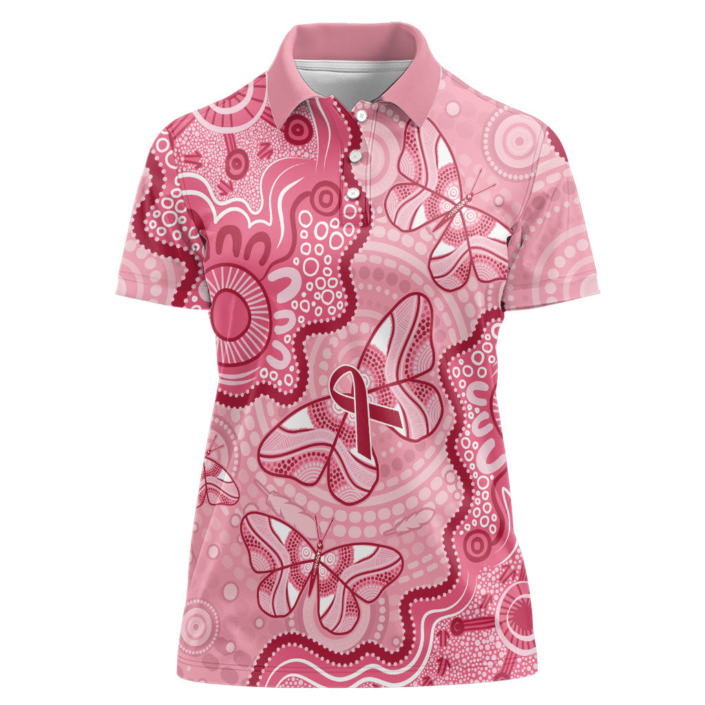 Australia Indigenous Mother's Day Women Polo Shirt Breast Cancer Survivor