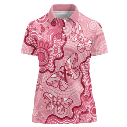 Australia Indigenous Mother's Day Women Polo Shirt Breast Cancer Survivor
