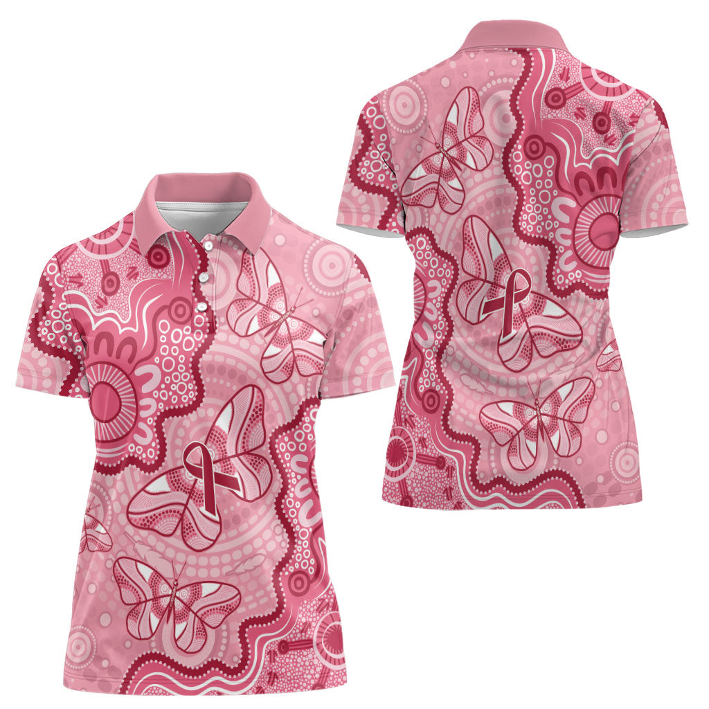 Australia Indigenous Mother's Day Women Polo Shirt Breast Cancer Survivor