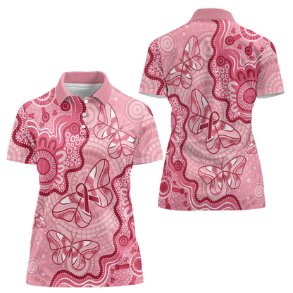 Australia Indigenous Mother's Day Women Polo Shirt Breast Cancer Survivor