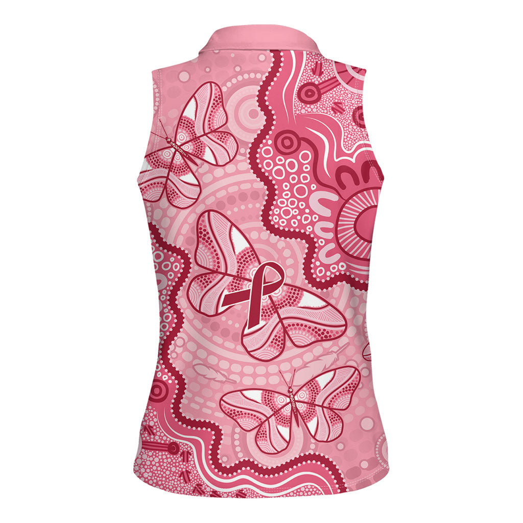 Australia Indigenous Mother's Day Women Sleeveless Polo Shirt Breast Cancer Survivor
