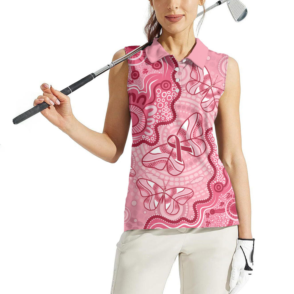 Australia Indigenous Mother's Day Women Sleeveless Polo Shirt Breast Cancer Survivor
