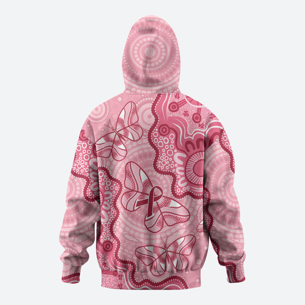 Australia Indigenous Mother's Day Zip Hoodie Breast Cancer Survivor