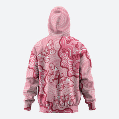 Australia Indigenous Mother's Day Zip Hoodie Breast Cancer Survivor