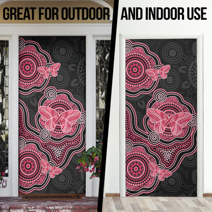 Australia Indigenous Mother's Day Door Cover Aboriginal Breast Cancer Ribbon