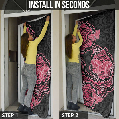 Australia Indigenous Mother's Day Door Cover Aboriginal Breast Cancer Ribbon