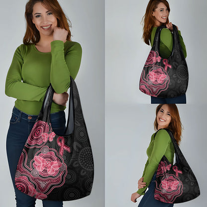 Australia Indigenous Mother's Day Grocery Bag Aboriginal Breast Cancer Ribbon