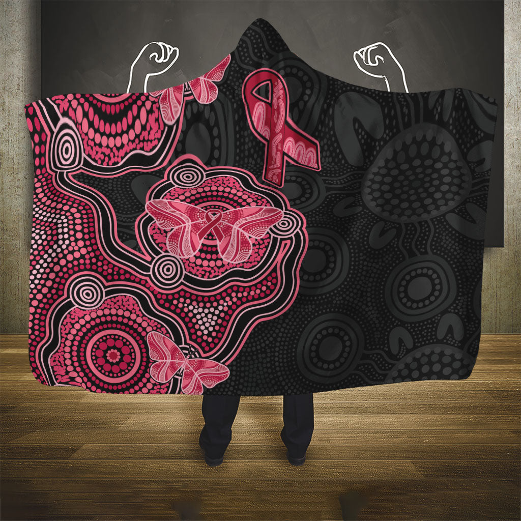 Australia Indigenous Mother's Day Hooded Blanket Aboriginal Breast Cancer Ribbon