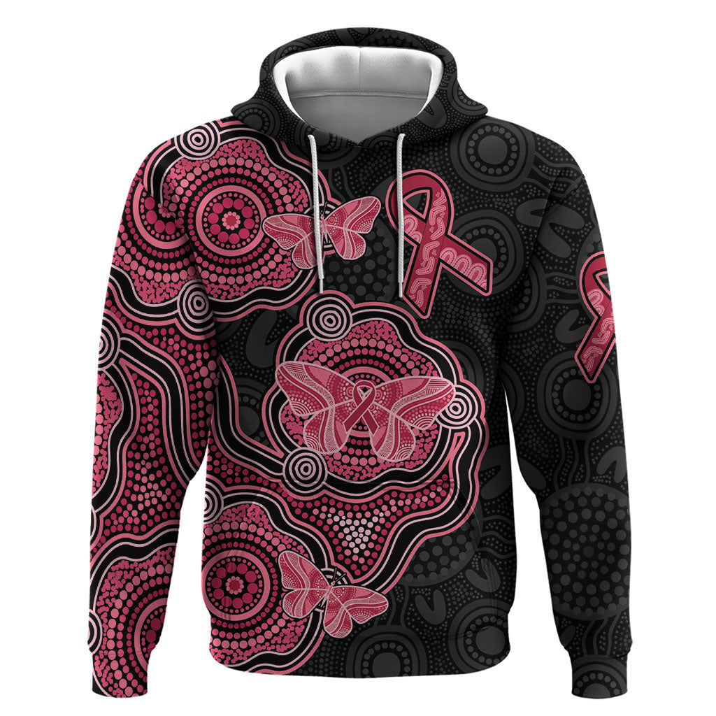 Australia Indigenous Mother's Day Hoodie Aboriginal Breast Cancer Ribbon