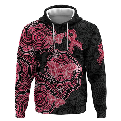 Australia Indigenous Mother's Day Hoodie Aboriginal Breast Cancer Ribbon