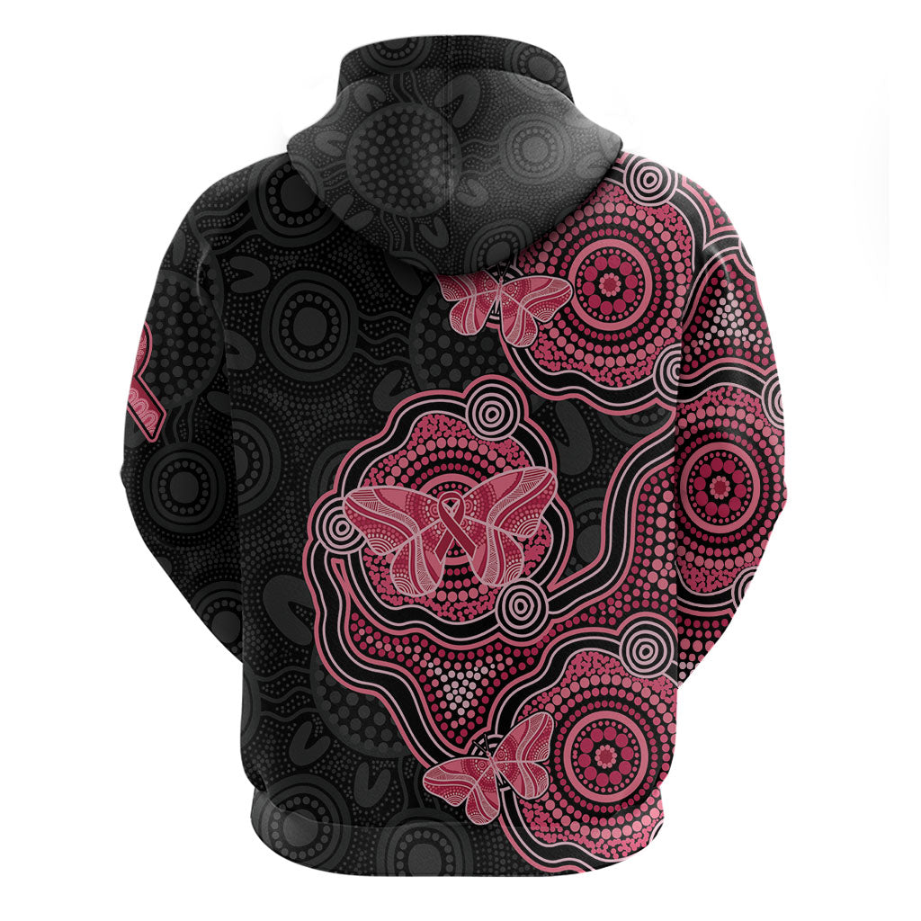Australia Indigenous Mother's Day Hoodie Aboriginal Breast Cancer Ribbon
