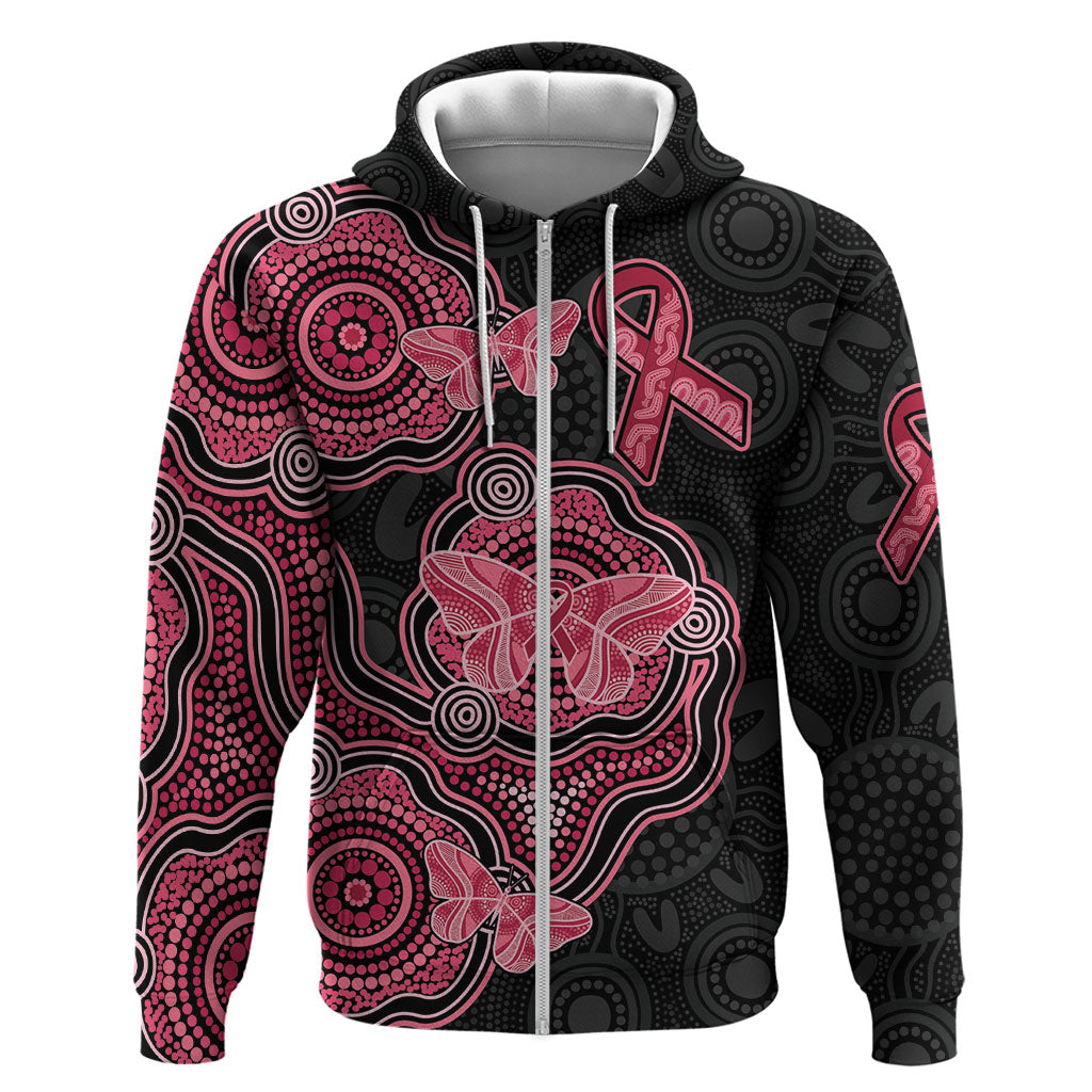 Australia Indigenous Mother's Day Hoodie Aboriginal Breast Cancer Ribbon