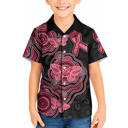 Australia Indigenous Mother's Day Kid Hawaiian Shirt Aboriginal Breast Cancer Ribbon