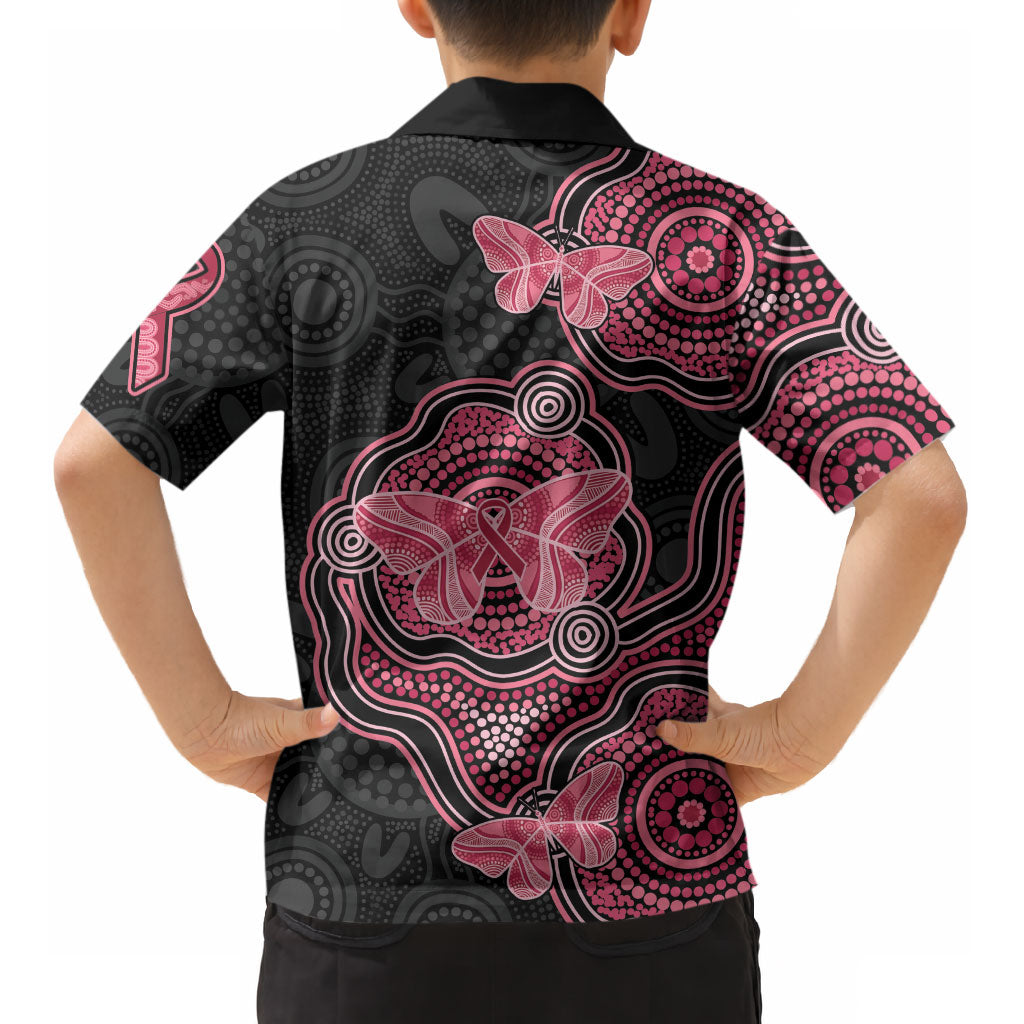 Australia Indigenous Mother's Day Kid Hawaiian Shirt Aboriginal Breast Cancer Ribbon