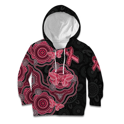 Australia Indigenous Mother's Day Kid Hoodie Aboriginal Breast Cancer Ribbon