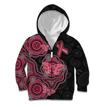 Australia Indigenous Mother's Day Kid Hoodie Aboriginal Breast Cancer Ribbon