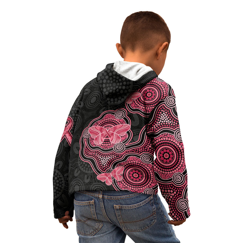 Australia Indigenous Mother's Day Kid Hoodie Aboriginal Breast Cancer Ribbon