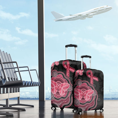 Australia Indigenous Mother's Day Luggage Cover Aboriginal Breast Cancer Ribbon
