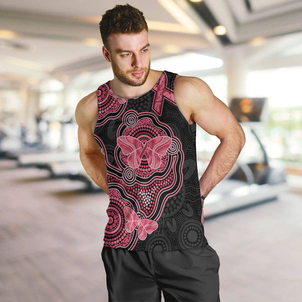 Australia Indigenous Mother's Day Men Tank Top Aboriginal Breast Cancer Ribbon