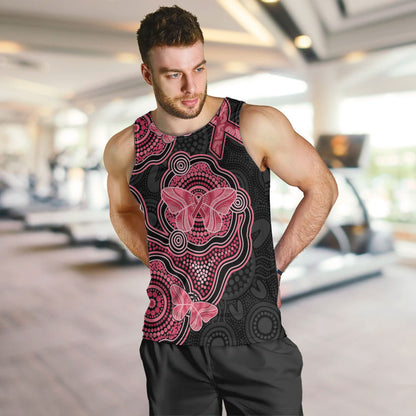 Australia Indigenous Mother's Day Men Tank Top Aboriginal Breast Cancer Ribbon