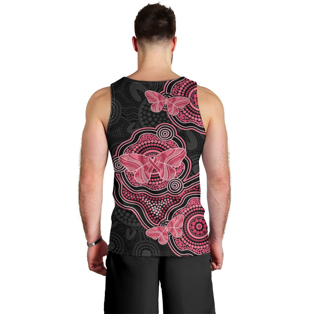 Australia Indigenous Mother's Day Men Tank Top Aboriginal Breast Cancer Ribbon